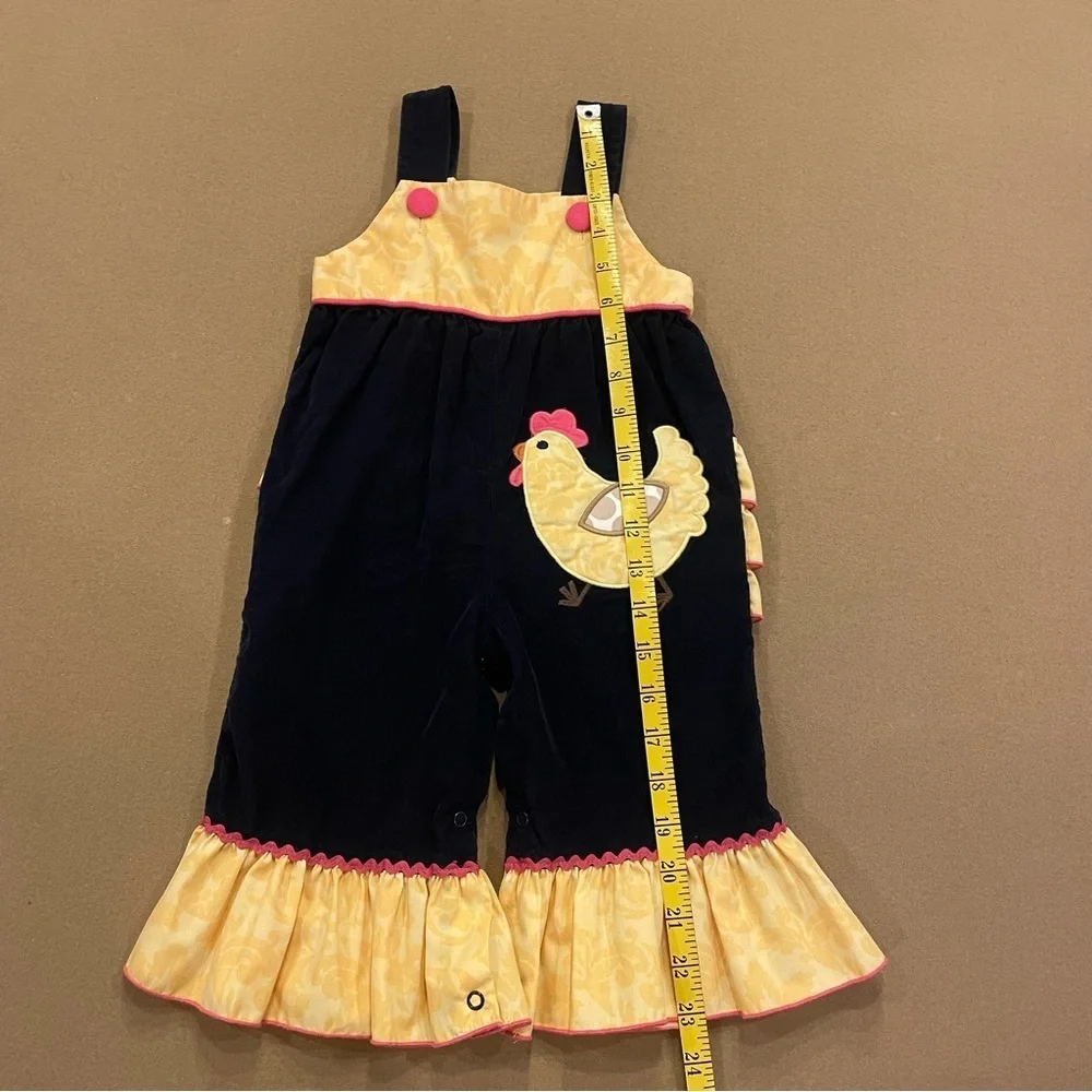 Shrimp & Grits Kids Corduroy Chicken Girls Jumper Size 6M